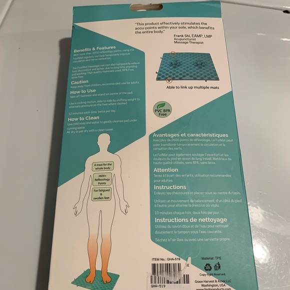 NWT just taken out to take pictures-  Lindo Foot Massage mat. - Picture 5 of 5